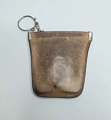 Vintage Rare Coach Leather Coin Purse Pouch Case Wallet With Key Ring • $130