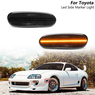 Smoked LED Front Side Marker Light For 1993-1998 Toyota Supra 00-05 Celica MR2 • $39.99