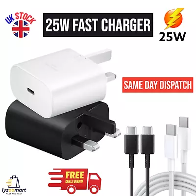 Genuine 25W USB-C Plug Super Fast Charger Adapter For All Samsung Galaxy Phones • £3.25