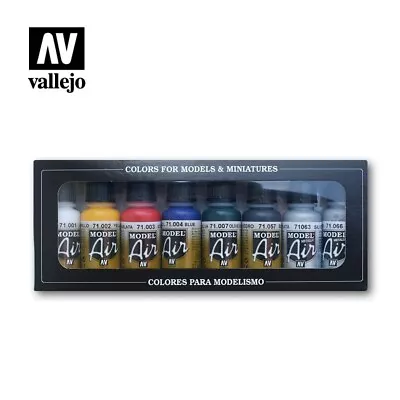 Vallejo Model Air Basic Colors 8x17ml Paint Bottles VAL71174 • £15.99