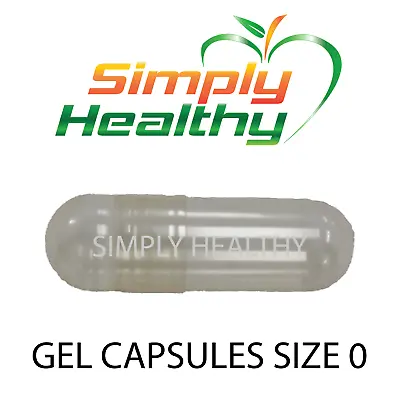 Empty Hard Gelatin Capsule Joined Size 0 Clear/clear X 1000 Kosher Halal Caps  • $24.85