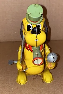 1950's Pluto Majorette Wind-Up Toy Marx Linemar Tin Lithograph Works SEE VIDEO • $73