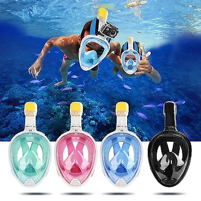 $42.89 • Buy Swimming Diving Breath Full Face Mask Surface Snorkel Scuba For GoPro S/M/L/XL.