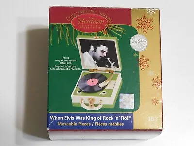 Carlton Cards Heirloom Elvis Presley Spinning Turntable Ornament 2005 #153 • $12.99