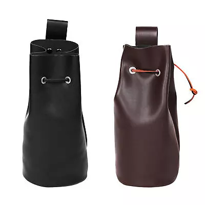 1Pcs Medieval Leather Drawstring Belt Pouch Handmade Coin Storage Pouch • $10.83