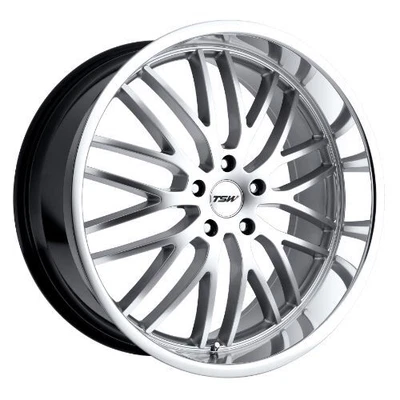 $953.42 • Buy 19x8 TSW Snetterton Hyper Silver W/Mirror Cut Lip Wheels 5x100 (35mm) Set Of 4