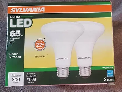 SYLVANIA LED Flood BR30 Light Bulb 65W Equivalent Dimmable  SOFT WHITE 2 Pk • $15.79