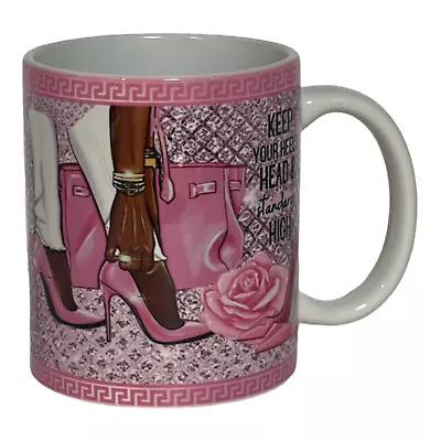 11oz Ceramic Coffee-Tea Mug/Cup “Standards High” Purse~Shoes~Pink Rose~Jewelry • $8.99