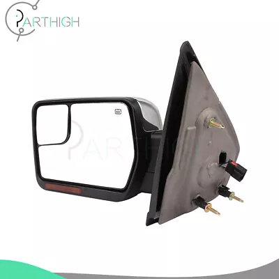 Driver Side Chrome Power Heated Signals Mirror Left View For 2004-2014 Ford F150 • $55.99