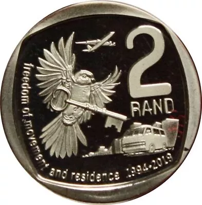 South Africa 2 Rand Coin | Freedom Of Movement And Residence | 2019 • $5.53