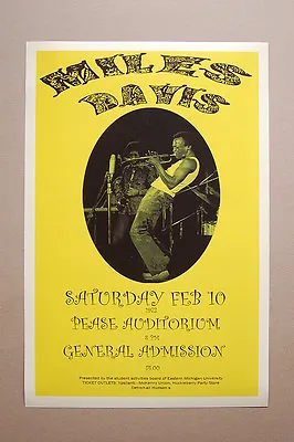 Miles Davis Concert Tour Poster 1973 Pease Auditorium-- • $4.50
