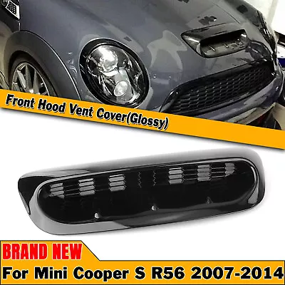 Gloss Black Front Air Vent Hood Bonnet Scoop For Mini Cooper S R56 2007-2014 08 • $54.53