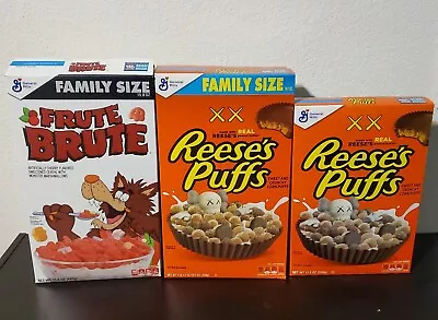 KAWS Cereal Bundle Reese's Puffs Frute Brute Monster Cereal Box • $40