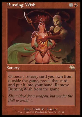 Mtg Burning Wish Foil Italian Exc - Burning Desire - Jud - Magic • $106.40