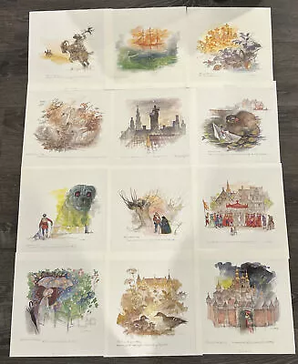 Studies By Mads Stage 1987 H.C. Andersen Calendar Lot Of 12 Rare Prints Removed • $79.99