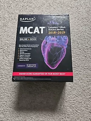 Kaplan Test Prep: MCAT Complete 7-Book Subject Review 2018-2019 Online+Book • $20