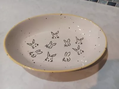 Meritage Bunny Rabbit Oval Serving Plate Bowl • $24.44