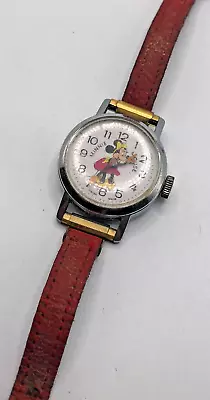 Vintage Red Leather Band Minnie Mouse Watch • $9.49