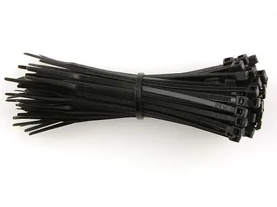 1000 Pack 4  Inch Black Nylon Cable Zip Ties 25lbs 100mm Wire Tie-Wrap Straps UL • $10.99