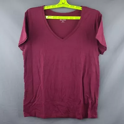 Mudd Girls Short Sleeve V Neck Tee Shirt Medium Magenta • $5.99