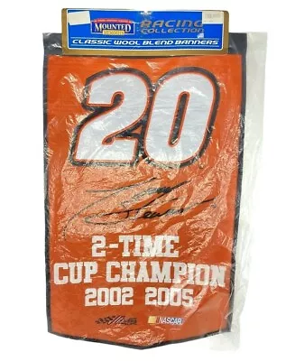 NASCAR Tony Stewart Banner Pennant 22x36 Wool Blend Racing Mounted Memories 2007 • $14.85