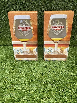 2 X Cruzcampo Pint Chalice Glasses Brand New & Boxed Man Cave Pub Home Bar M24 • £12.99