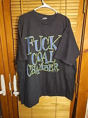 Vintage 1999 Coal Chamber Nu Metal Band Tee T Shirt Blue Grape XXL 2XL Korn Tool • $100