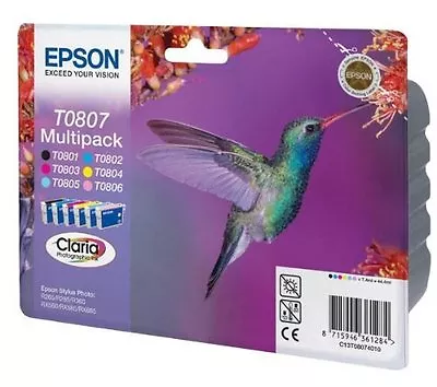 £57.67 • Buy EPSON Original T0807 Ink Cartridge For  R265 R285 R360 RX560 RX585 RX685 Printer