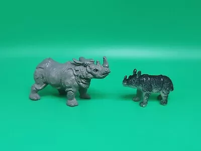 Vintage Rhinoceros Jungle Africa Safari Animal Rhino Toy Mini Figure Figurine • $3.99