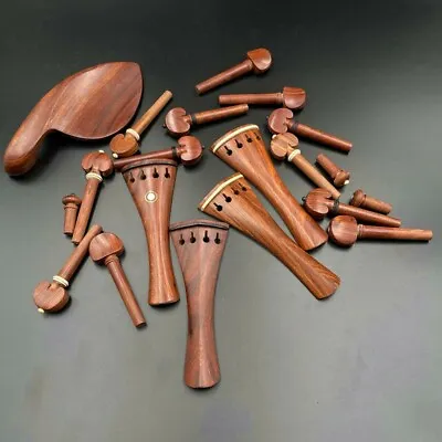 Violin Fittings 4/4 Superior Rosewood Pegs Tailpiece Chin Rest End Pin! • $13.15