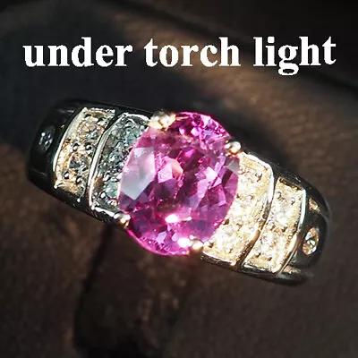 Color Changing Sapphire Oval 2.70Ct 925 Sterling Silver Handmade Rings Size 6.25 • $12.99