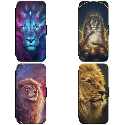 Art Wild Lion Colourful Animal FLIP PHONE CASE COVER FOR IPHONE SAMSUNG HUAWEI • £9.99