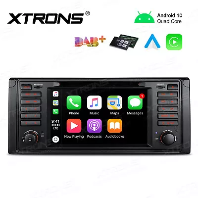 7  Android 10 Car DVD Player GPS Sat Nav Radio Stereo WiFi 4G DAB For BMW E39 M5 • £149.99
