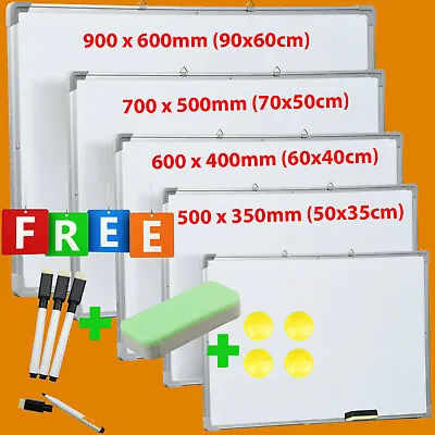 £7.45 • Buy Magnetic Whiteboard Small Large White Board Dry Wipe Notice Office School Home