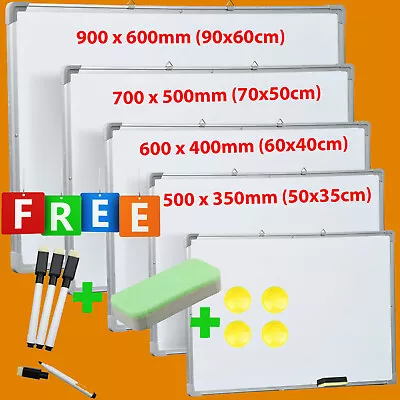 £7.45 • Buy Magnetic Whiteboard Small Large White Board Dry Wipe Notice Office School Home