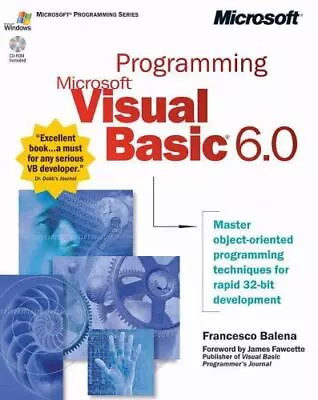 Programming Microsoft® Visual Basic® 6.0 Balena Francesco Paperback Used - Ver • $8.56