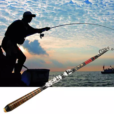 2.1m Spinning Telescopic Fishing Rod Ultralight Portable Feeder Rod Fishing Pole • $17.49