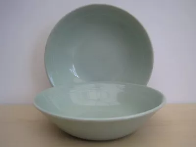 £10 • Buy 2 X Vintage Retro Wood’s Woods Ware Beryl Green Cereal Soup Dessert Bowls