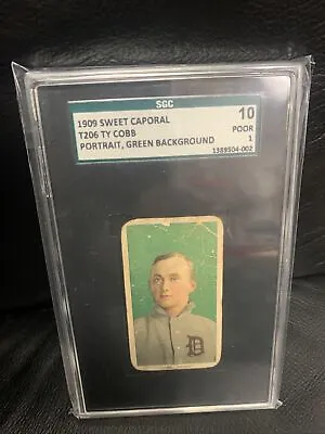 1909-11 T206 TY COBB Sweet Caporal 150/30 Green Portrait SGC 1 PR TIGERS HOF • $4299