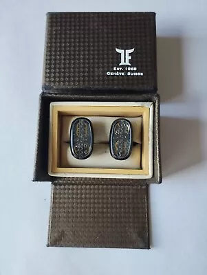 TF Est. 1968 T-Mechanic Cufflinks CM-PB02 Black Steel • $319.87