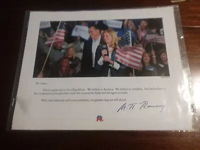 2012 Presidential Election Memorabilia - Mitt Romney Photo L1 • $7.99