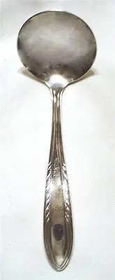 Vtg. National Silver Co. Epns 1938  Flame  Pattern 4 3/4  Round Bowl Soup Spoon • $14.95