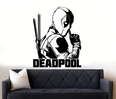 Deadpool Marvel Superhero Action Hero Children's Decal Wall Art Sticker Picture • £12.99