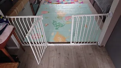 Safetots Baby Safety Gate / Room Divider With Extensions 71 Cm - 161 Cm RRP £100 • £49.99
