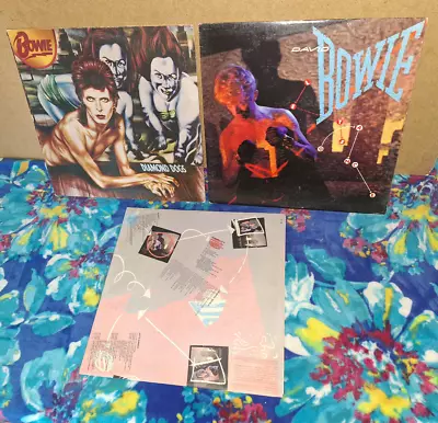 VPI VG+ NM David Bowie LP Lot Diamond Dogs / 1st Club Let's Dance W/ OIS • $54.99