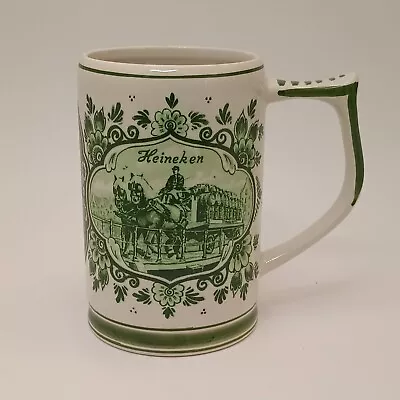 Delftsche Huys Delft Green Handwork Heineken Decorative Beer Mug Stein • $27.99