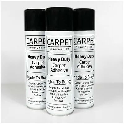 Spray Adhesive Glue Carpet Vinyl Floor Textile 2x Cans 500ml Each • £15.99