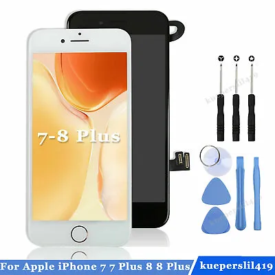 For IPhone 7 8 Plus LCD Touch Screen Digitizer Display Home Button Assembly • £22.99