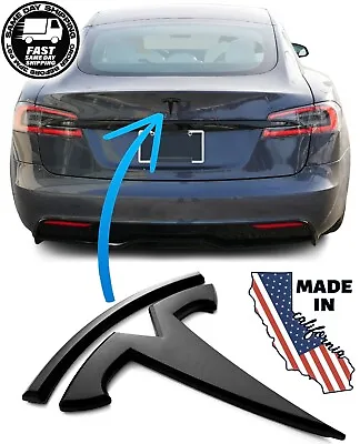 2012-2020 MODEL S REAR  T  Badge Replacement Metal (Matte Black) • $36.21