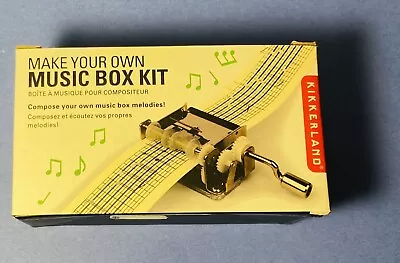 Kikkerland Mechanical Music Box Set 1200 DIY Kit Customizable Songs • $14.99